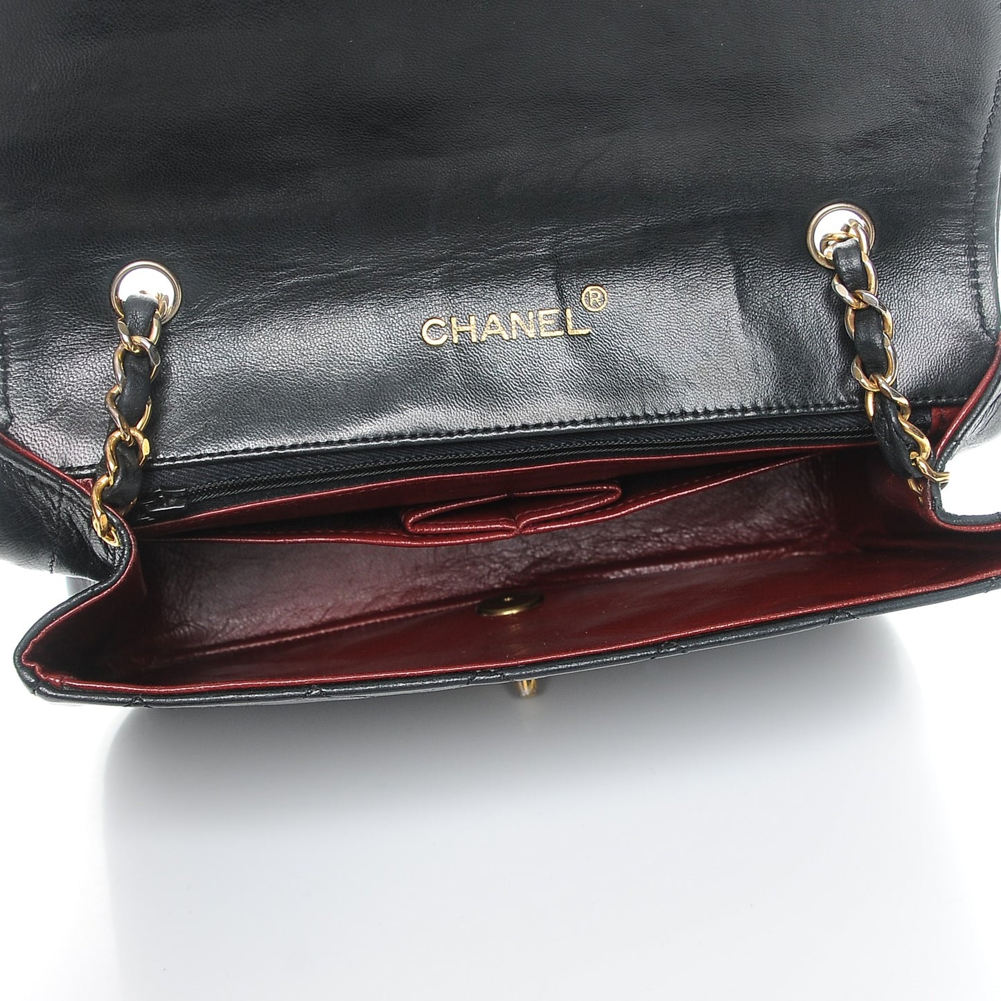 Lambskin Quilted Small Single Flap Black