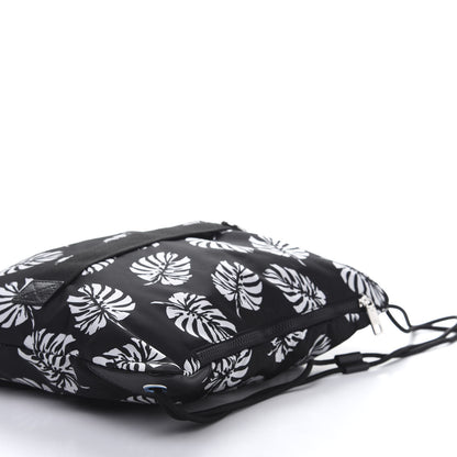 Dolce & Gabbana Nylon Palm Drawstring Backpack Black 6 of 9