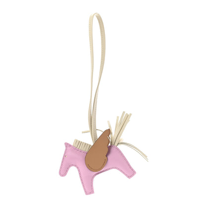 Hermes Milo Lambskin Grigri Rodeo Pegase Horse Bag Charm PM Mauve Sylvestre Craie Chai 1 of 4