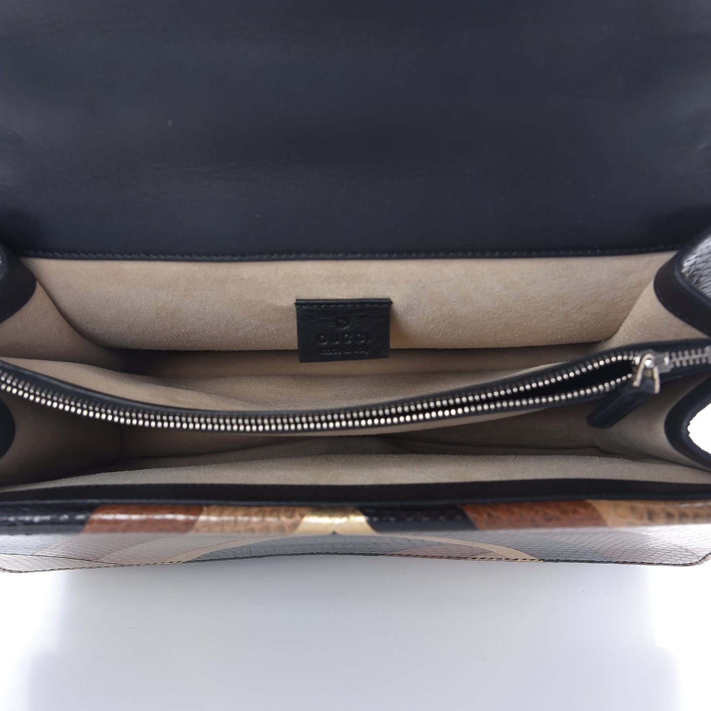 Ayers Snakeskin Chevron Medium Dionysus Shoulder Bag Multicolor