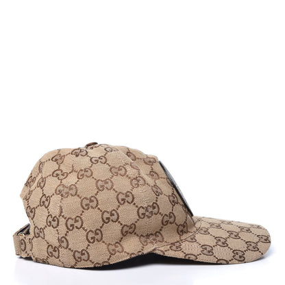 Gucci Monogram Textured Dollar Calfskin Zeno Baseball Hat S Beige 4 of 8