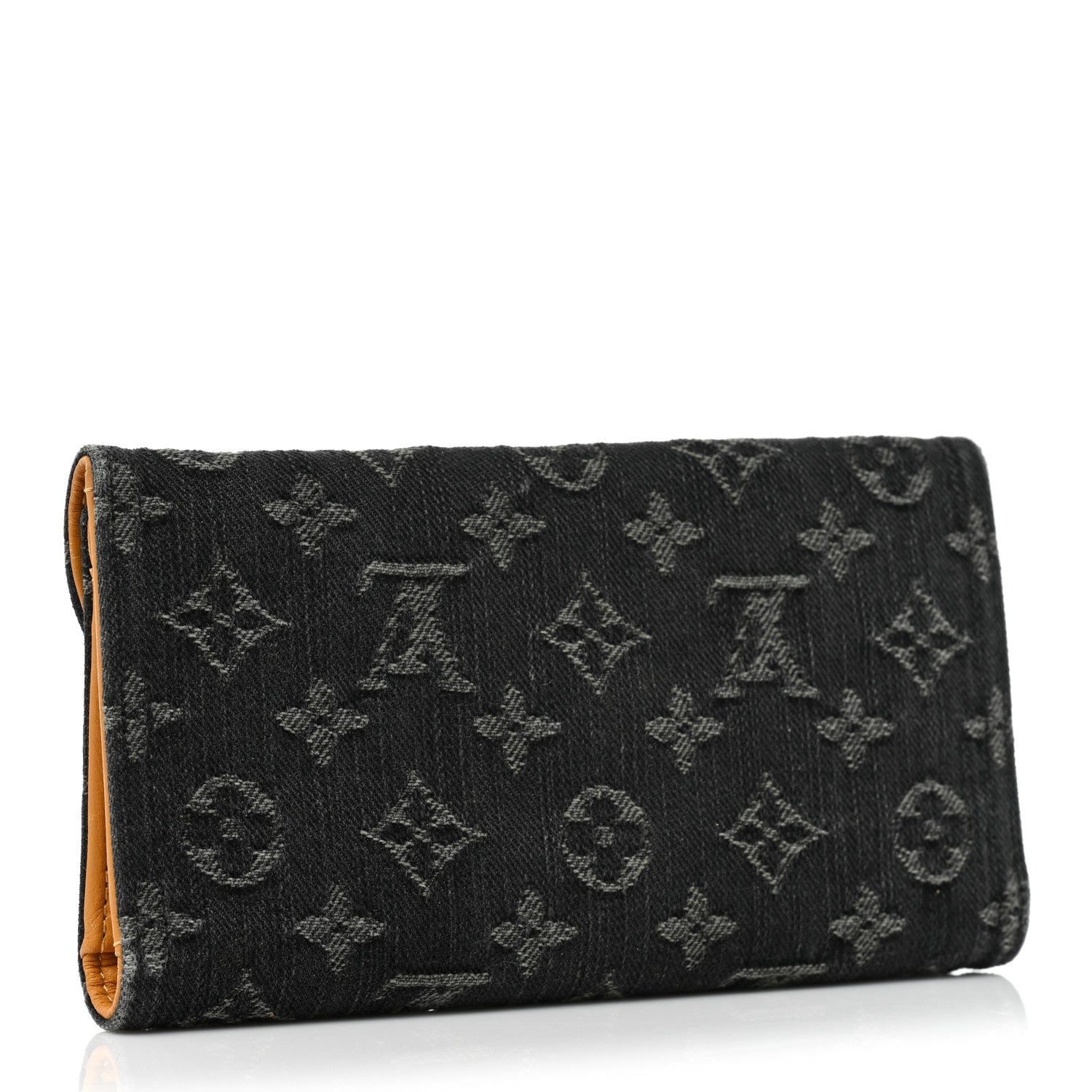 Louis Vuitton Denim Amelia Wallet Black 3 of 11