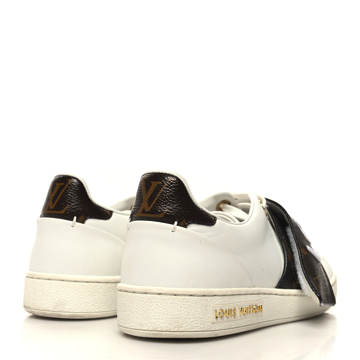 Calfskin Monogram Frontrow Sneakers 36 White