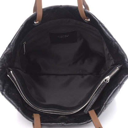 Chanel Glazed Calfskin Large On The Road Tote Black 6 of 12