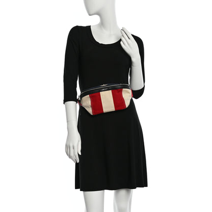 Saint Laurent Canvas Classic Belt Bag Red Blue White 2 of 9