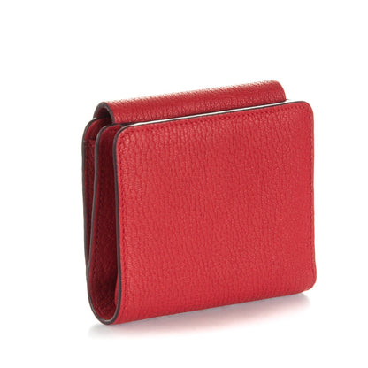 Chloe Grained Lambskin Drew Square Wallet Plaid Red 3 of 8