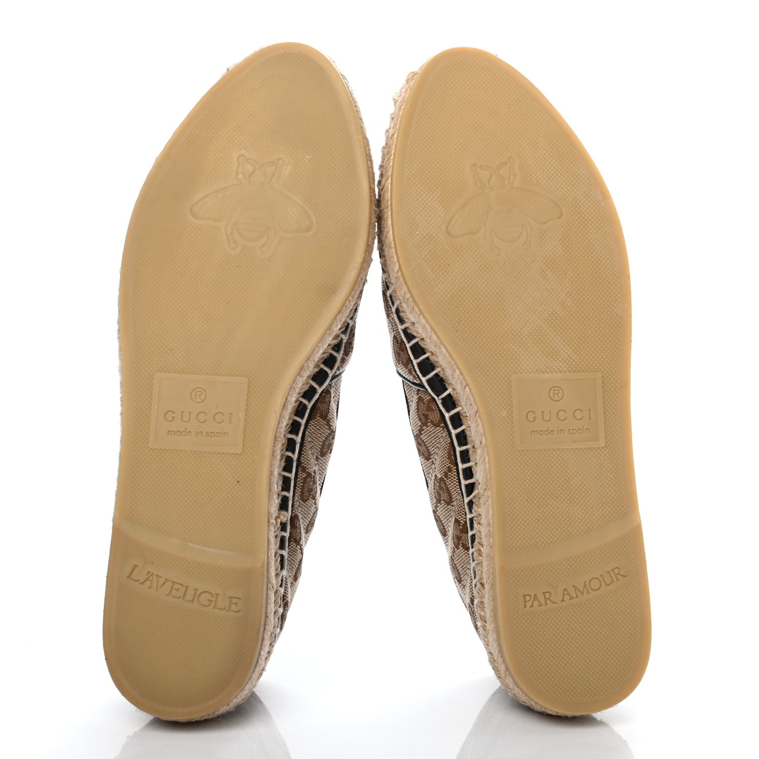 Gucci Monogram Matelasse Diagonal GG Marmont Espadrilles 35 Beige Ebony Black 5 of 9