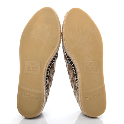Gucci Monogram Matelasse Diagonal GG Marmont Espadrilles 35 Beige Ebony Black 5 of 9