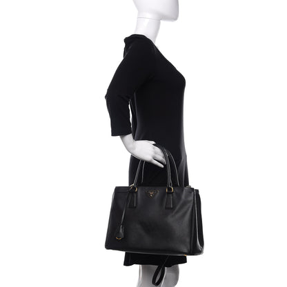 Prada Saffiano Lux Medium Tote Black 3 of 11