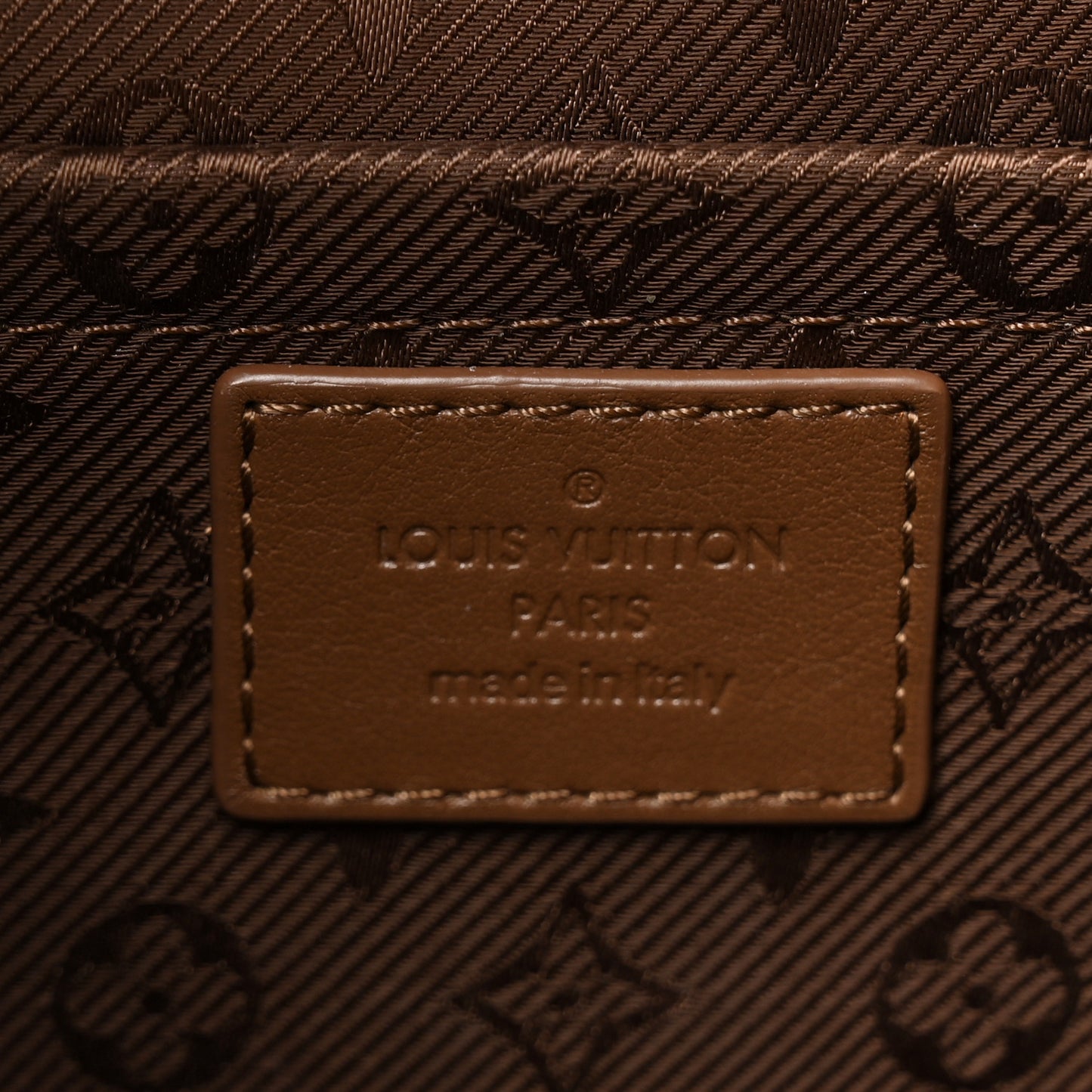 Calfskin Quilted Monogram Altair Clutch Beige
