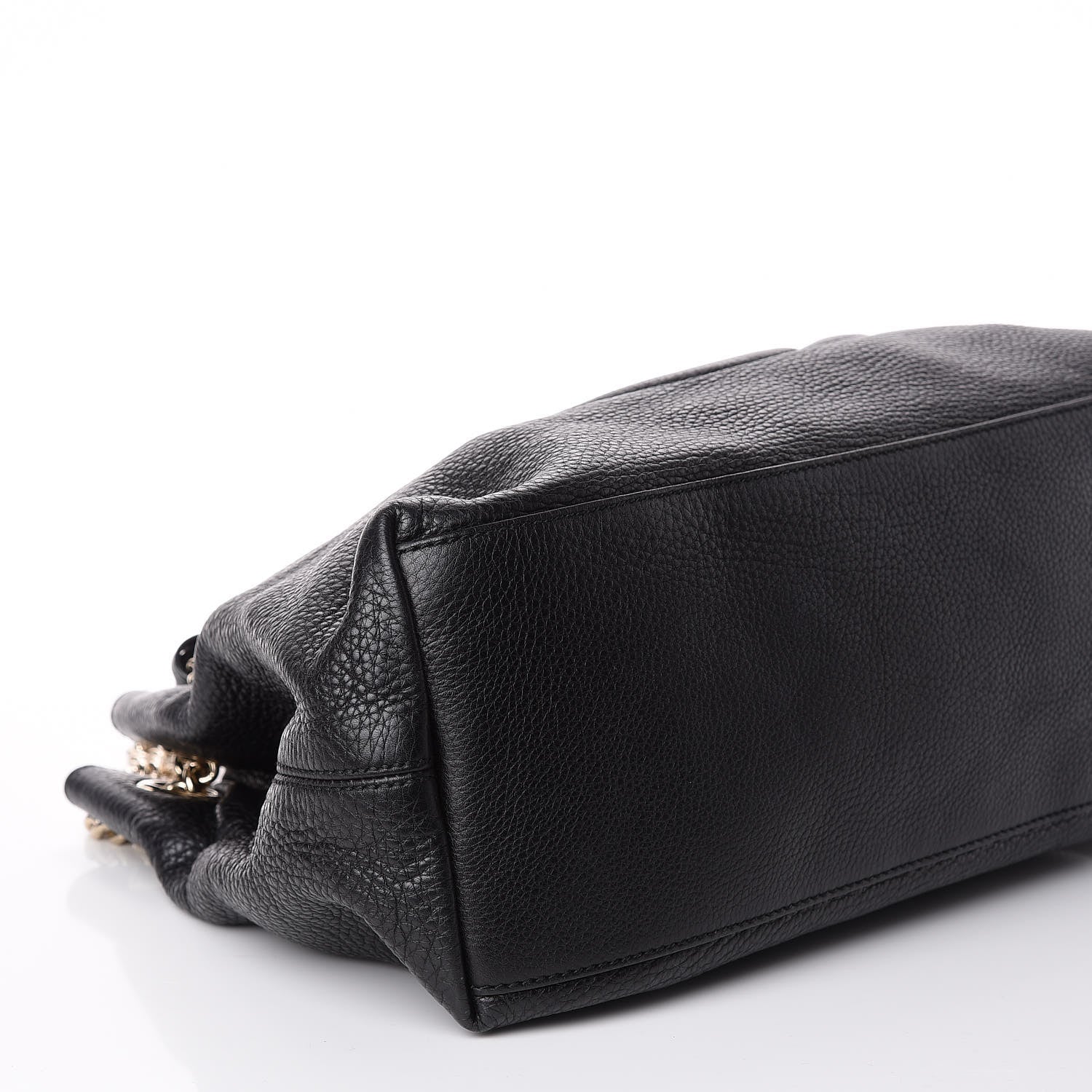 Gucci Pebbled Calfskin Medium Soho Chain Shoulder Bag Black 8 of 11