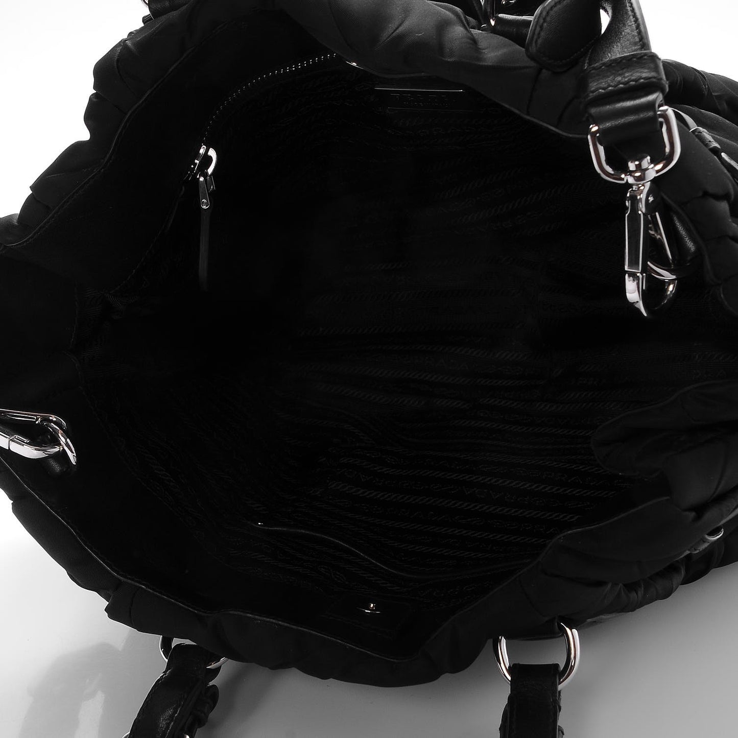 Tessuto Nylon Quilted Tote Nero Black