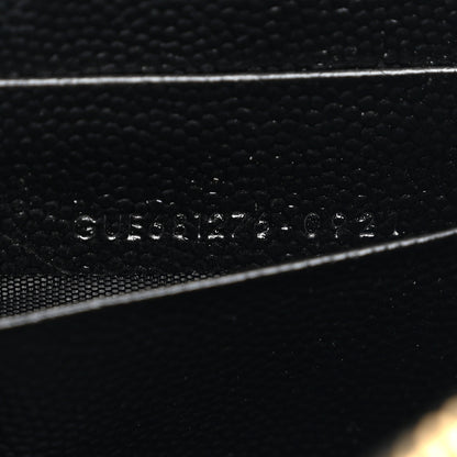 Saint Laurent Grain De Poudre Mixed Matelasse Triquilt Large Monogram Wallet Black 7 of 7