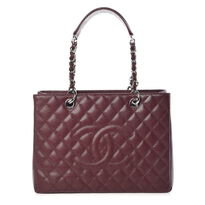Chanel Caviar Quilted Grand Shopping Tote GST Burgundy 1 of 8