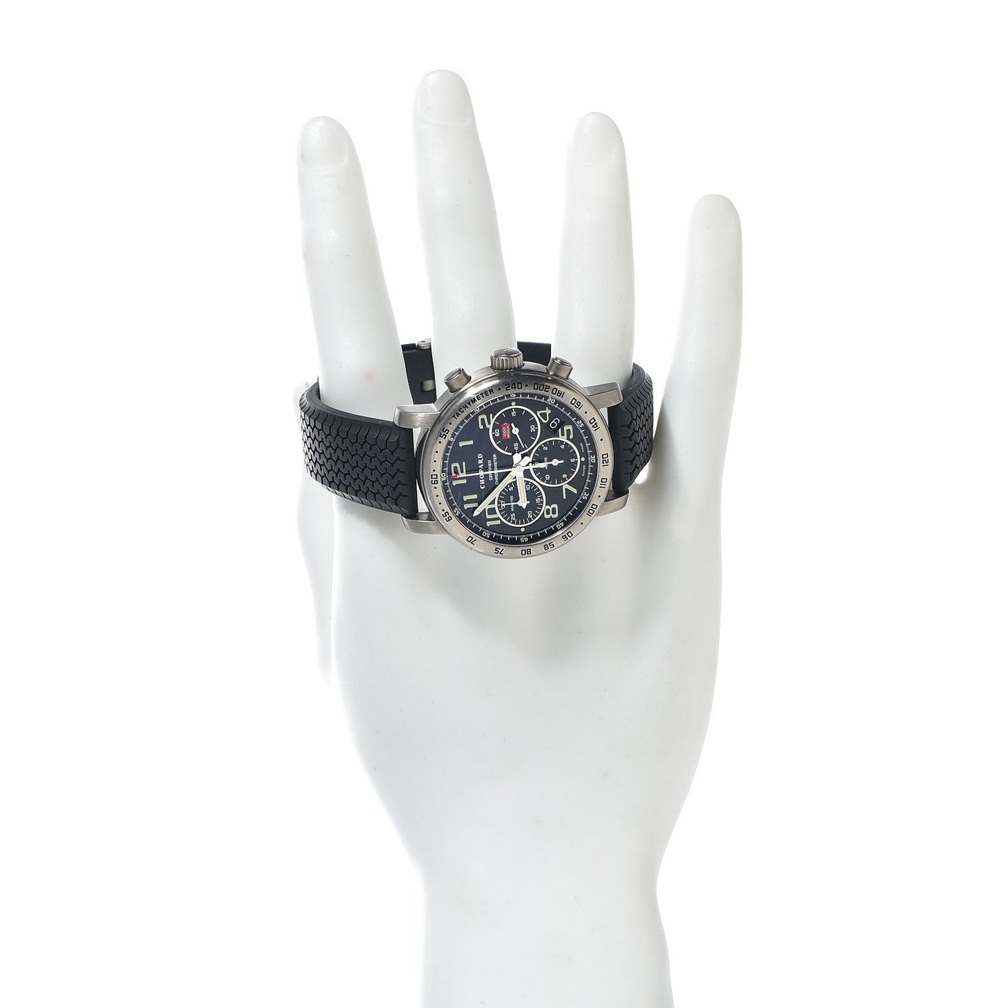 Titanium Rubber 39mm Mille Miglia Chronograph Automatic Watch Black