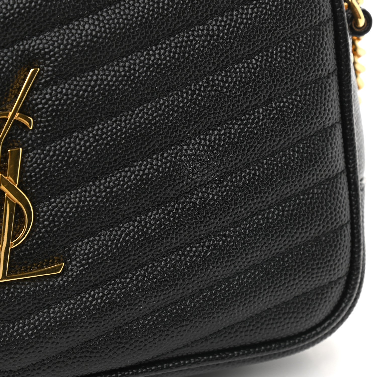 Saint Laurent Grain De Poudre Matelasse Monogram Mini Lou Camera Bag Black 10 of 10