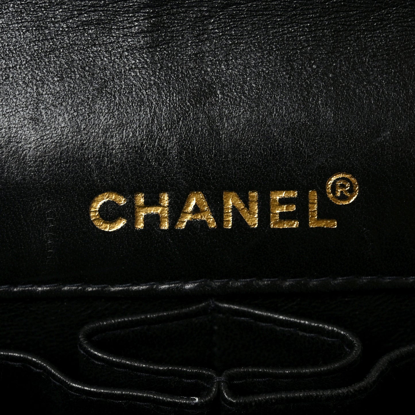 Lambskin East West Chocolate Bar Flap Black