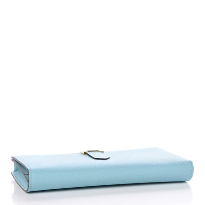 Hermes Epsom Bearn Gusset Wallet Bleu Atoll 4 of 8