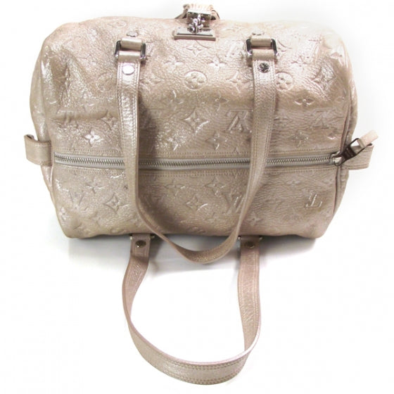 Monogram Shimmer Comete Satchel Peach