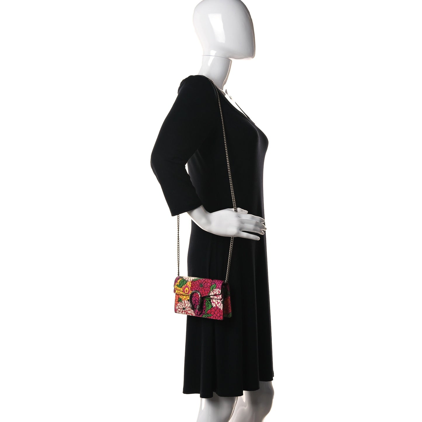 X KEN SCOTT New Shangai Calfskin Pomponica Print Super Mini Dionysus Shoulder Bag Multicolor