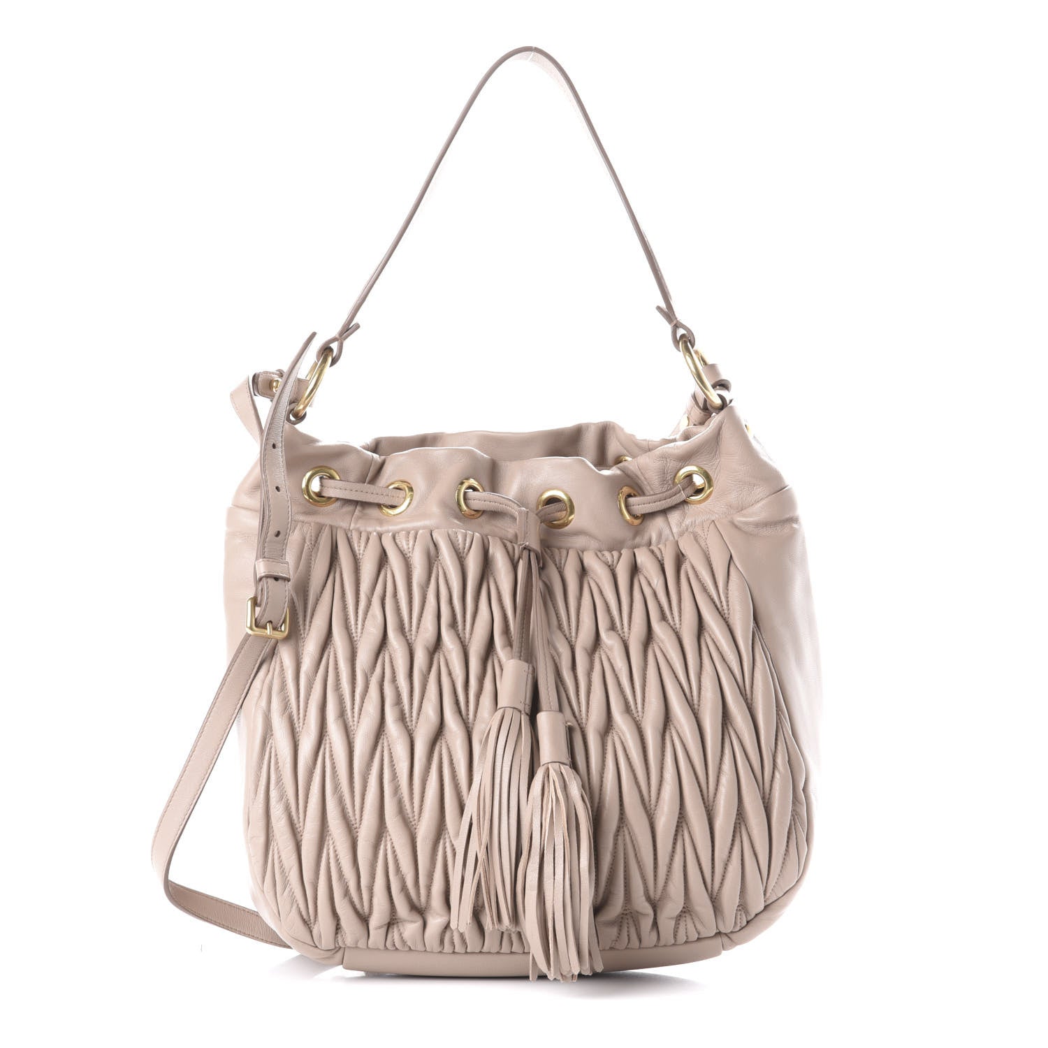Miu Miu Nappa Matelasse Bucket Bag Cammeo 1 of 6