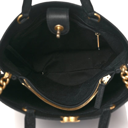 Chanel Caviar Stitched Large Shopping Tote Bag Black 5 of 9