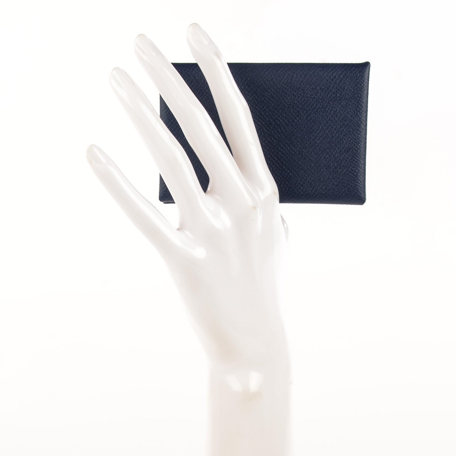 Hermes Epsom Calvi Card Case Bleu Saphir 2 of 10