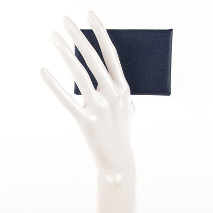 Hermes Epsom Calvi Card Case Bleu Saphir 2 of 10