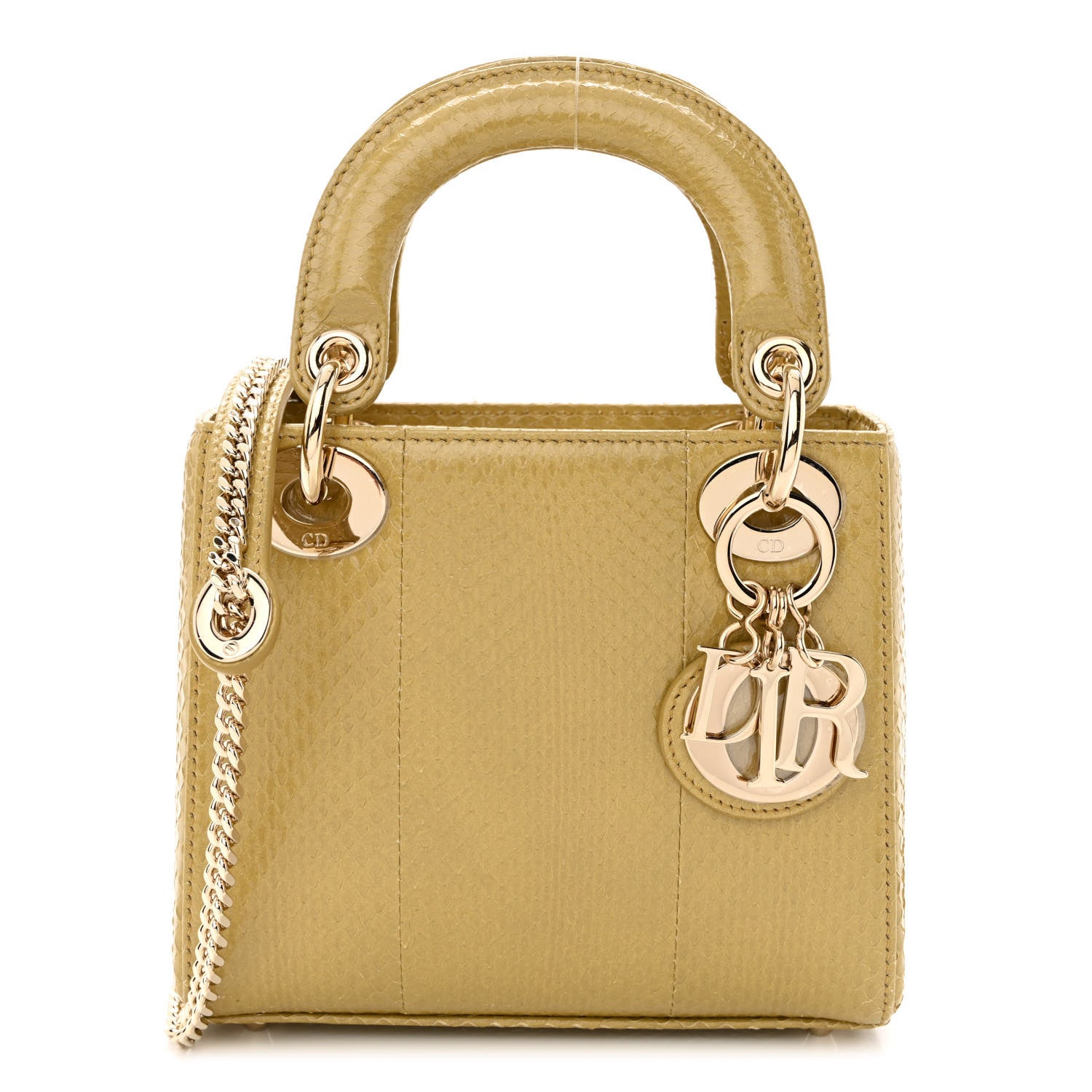 Christian Dior Snakeskin Mini Lady Dior Beige 1 of 11