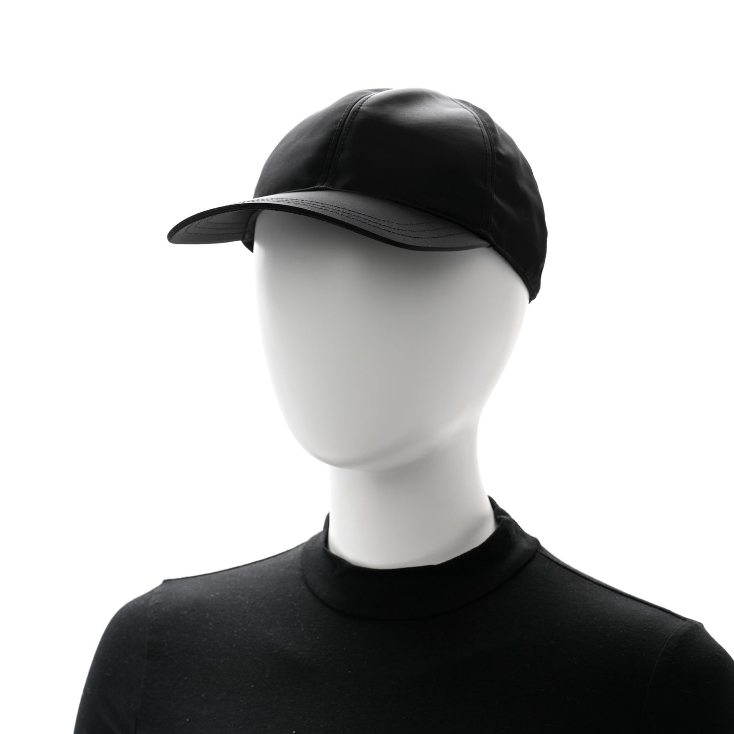 Tessuto Nylon Logo Baseball Cap M Black