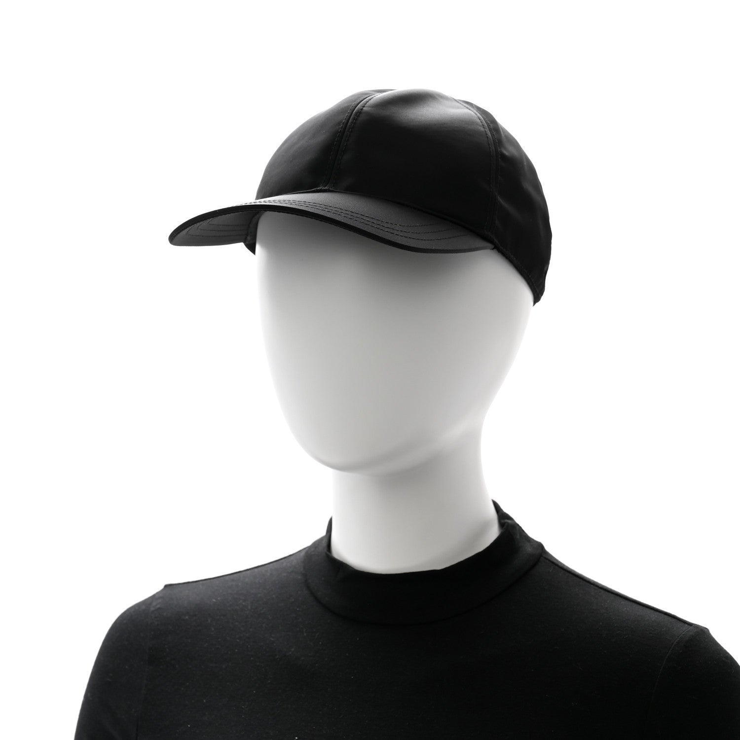 Prada Tessuto Nylon Logo Baseball Cap M Black 2 of 9