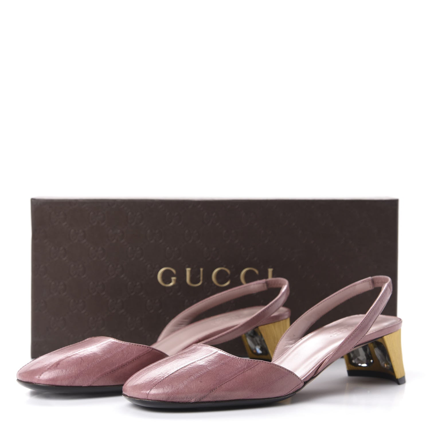 Gucci Eel Arielle Round Toe Pumps 36.5 Rose Bud 11 of 11
