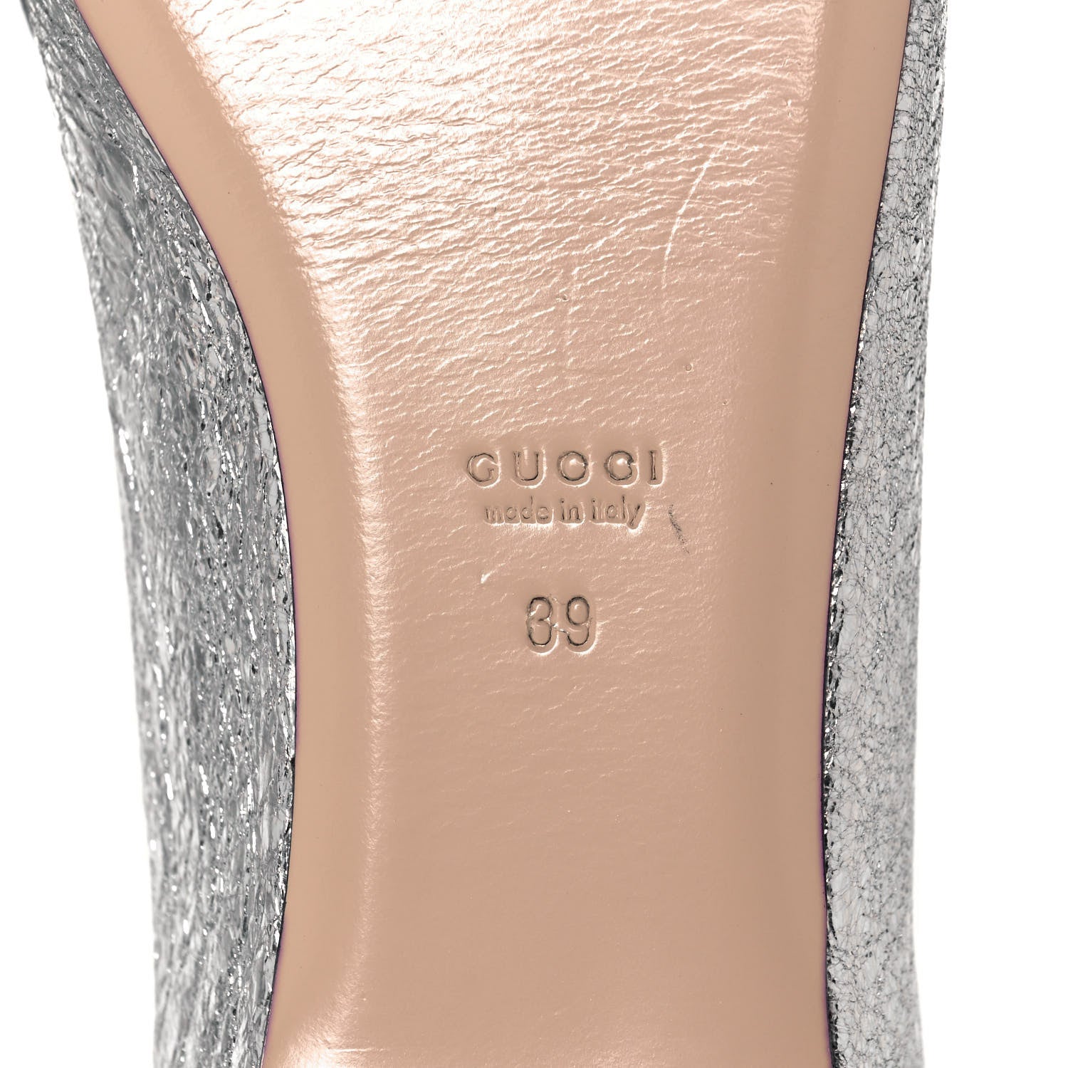 Gucci Galassia GG Marmont Fringe Flats 39 Argento 6 of 9