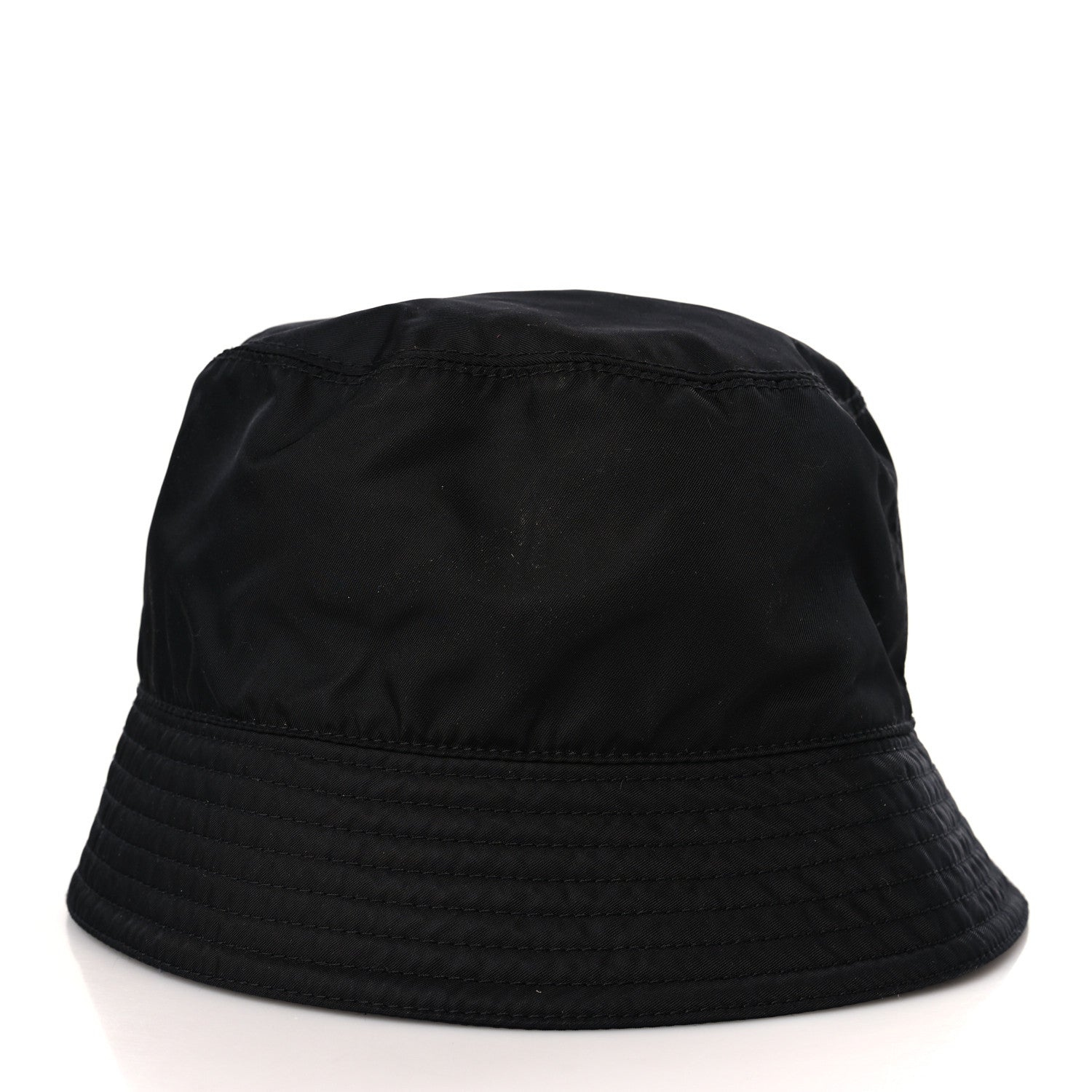 Prada Re-Nylon Metal Triangle Logo Mens Bucket Hat XL Black 5 of 7