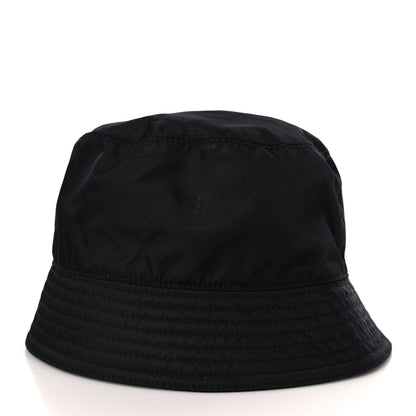 Prada Re-Nylon Metal Triangle Logo Mens Bucket Hat XL Black 5 of 7