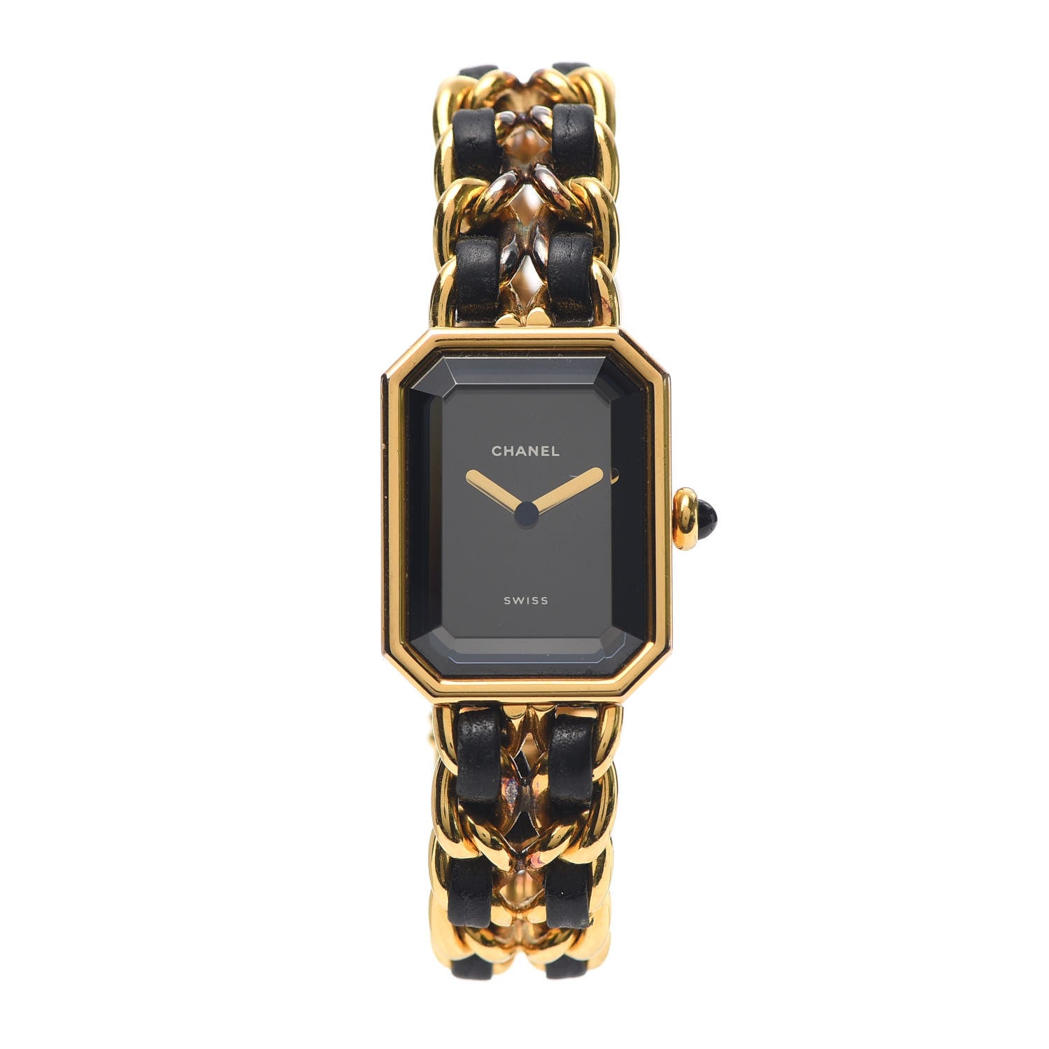 Chanel Stainless Steel Lambskin 20mm Chain Premiere Quartz Watch Gold S 1 of 6