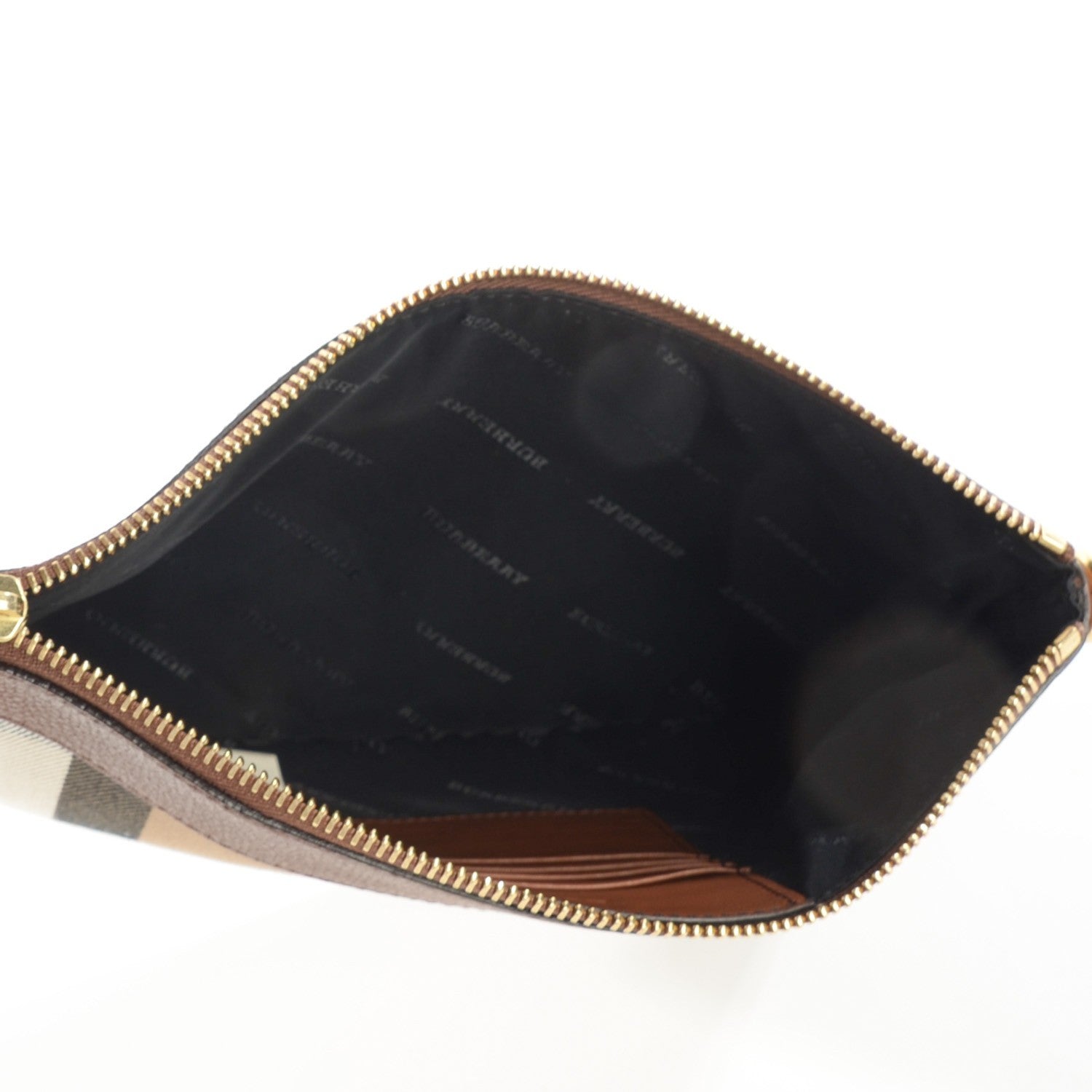 Burberry House Check Derby Peyton Crossbody Clutch Bag Tan 5 of 8