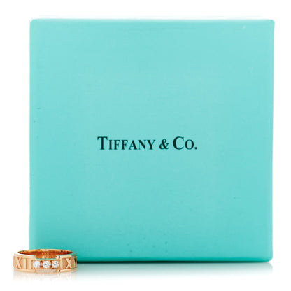Tiffany 18K Rose Gold Diamond Atlas Ring 52 6 7 of 7