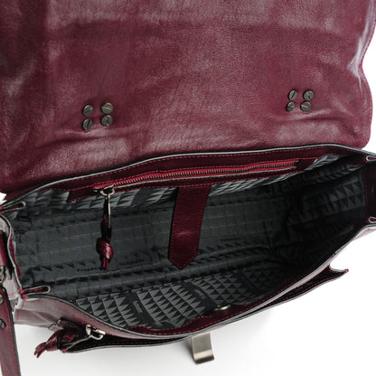 Proenza Schouler Lambskin Fringe PS1 Medium Satchel Burgundy 9 of 10