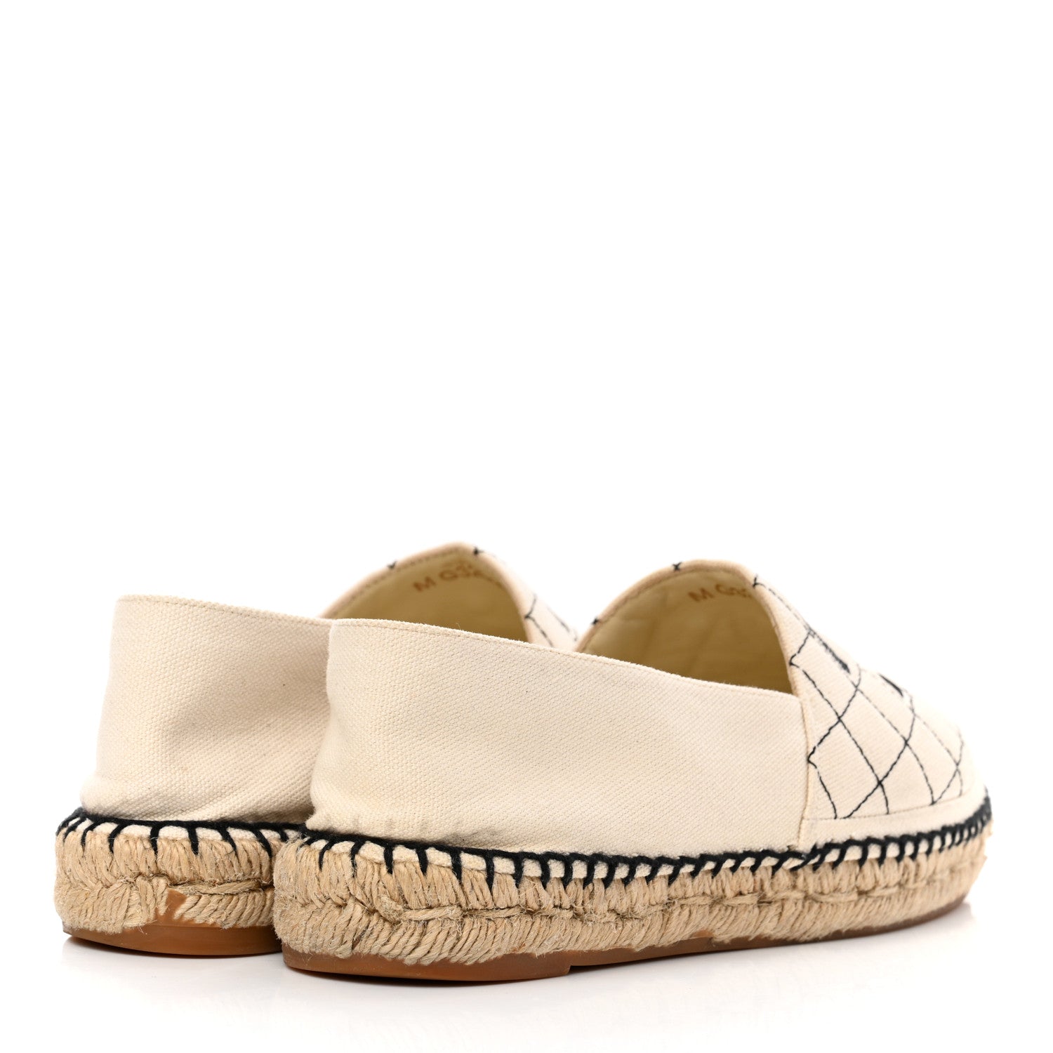 Chanel Fabric Biarritz CC Espadrilles 37 Beige Black 4 of 13