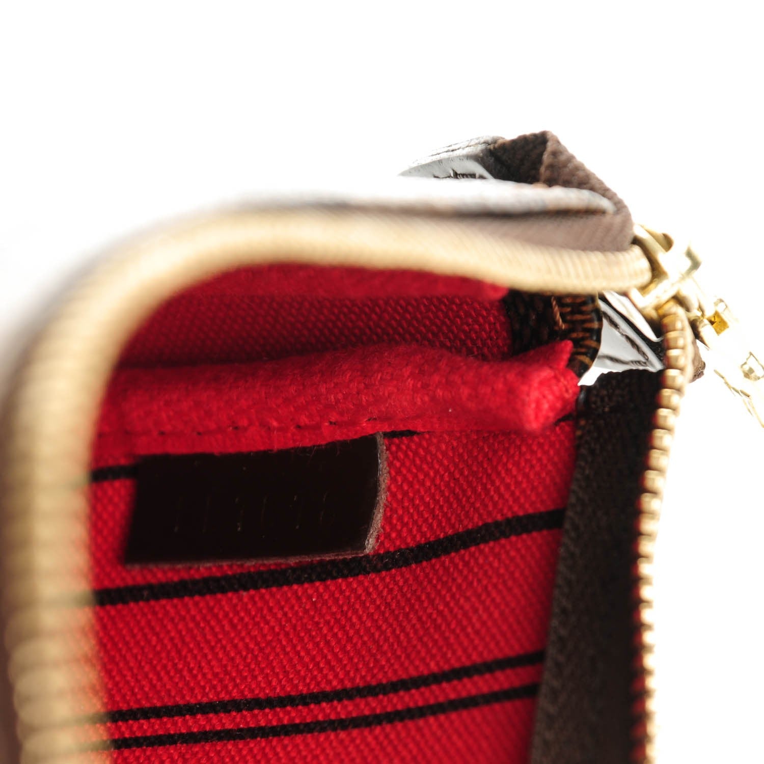 Louis Vuitton Damier Ebene Complice Trunks and Bags Mini Pochette Accessories Red 6 of 7