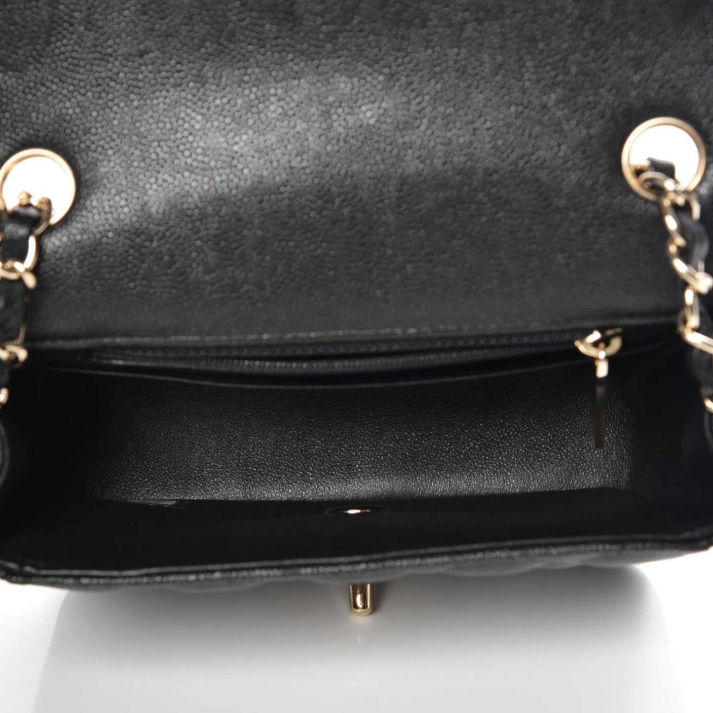 Caviar Quilted Mini Square Flap Black