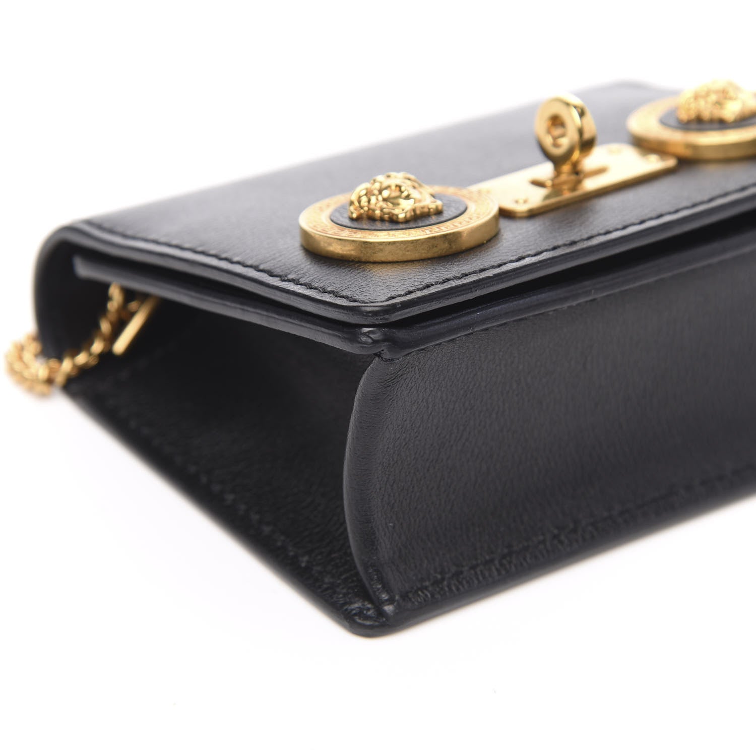 Versace Calfskin Mini Icon Handbag Black 8 of 11