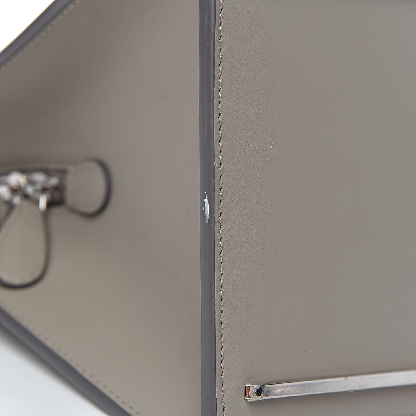 Calfskin Le Dix M Cartable Shoulder Bag Pearl Grey
