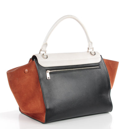 Celine Smooth Calfskin Suede Medium Tri-Color Trapeze 3 of 7