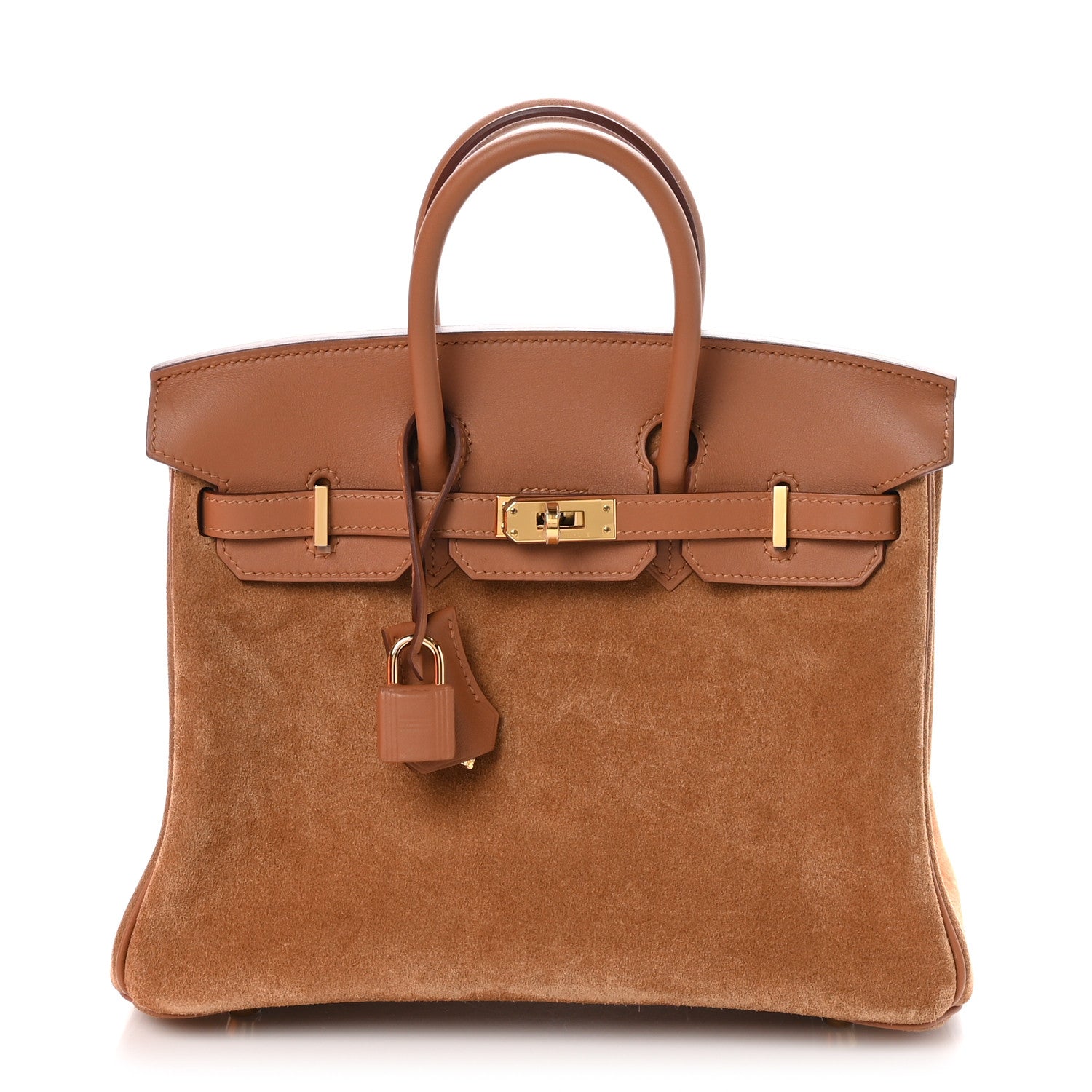 Hermes Veau Doblis Swift Grizzly Birkin 25 Gold 1 of 12