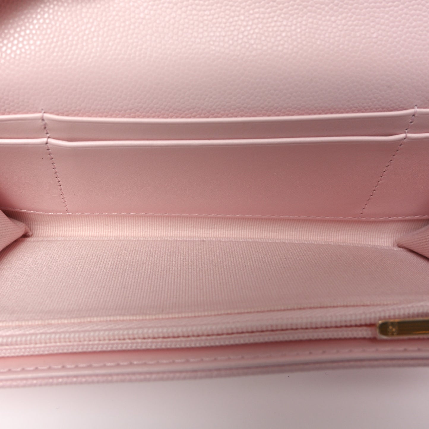 Caviar Quilted Medium Flap Wallet Light Pink