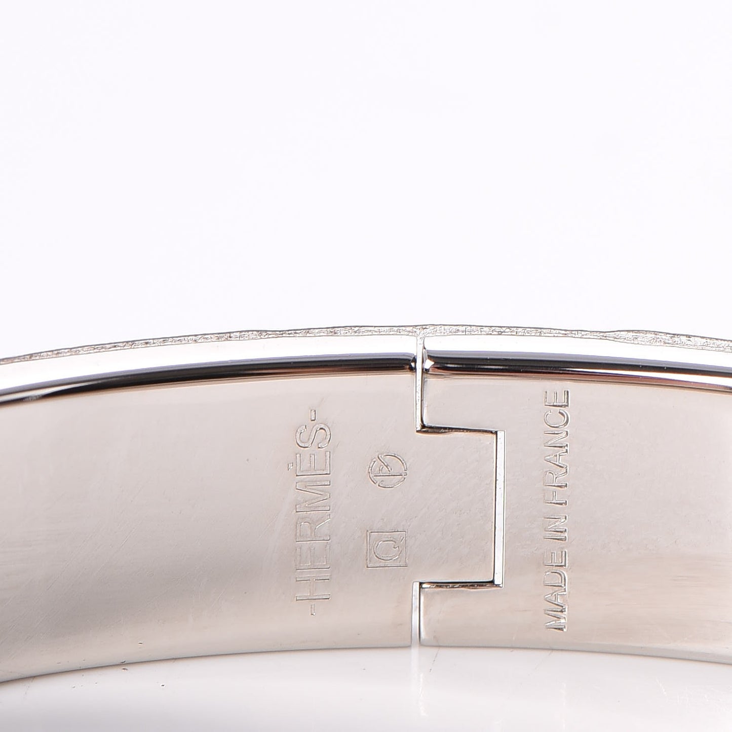 Enamel Narrow Clic Clac H Bracelet GM Rose Saumon
