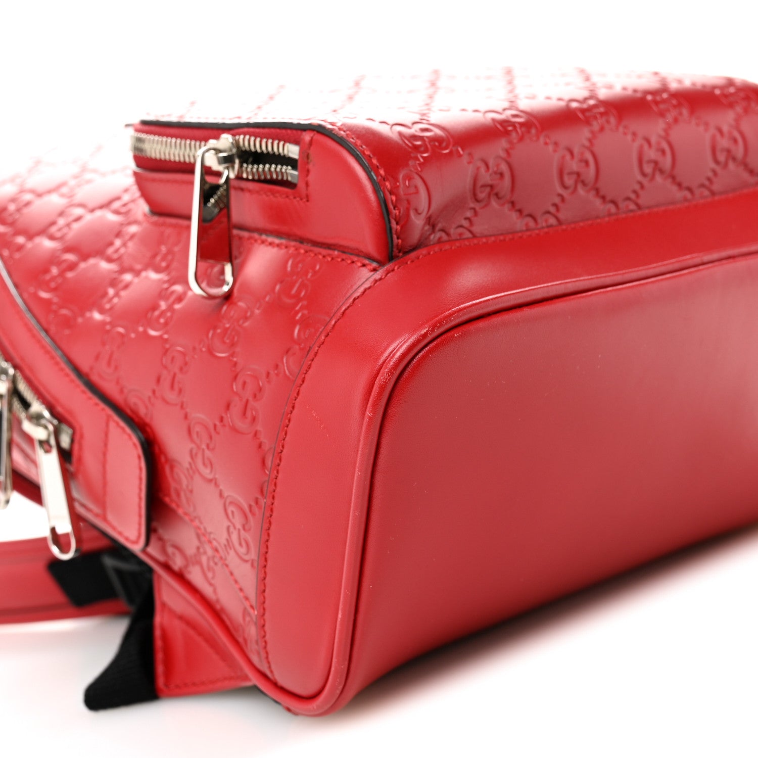 Gucci Guccissima Signature Small Day Backpack Hibiscus Red 1783812