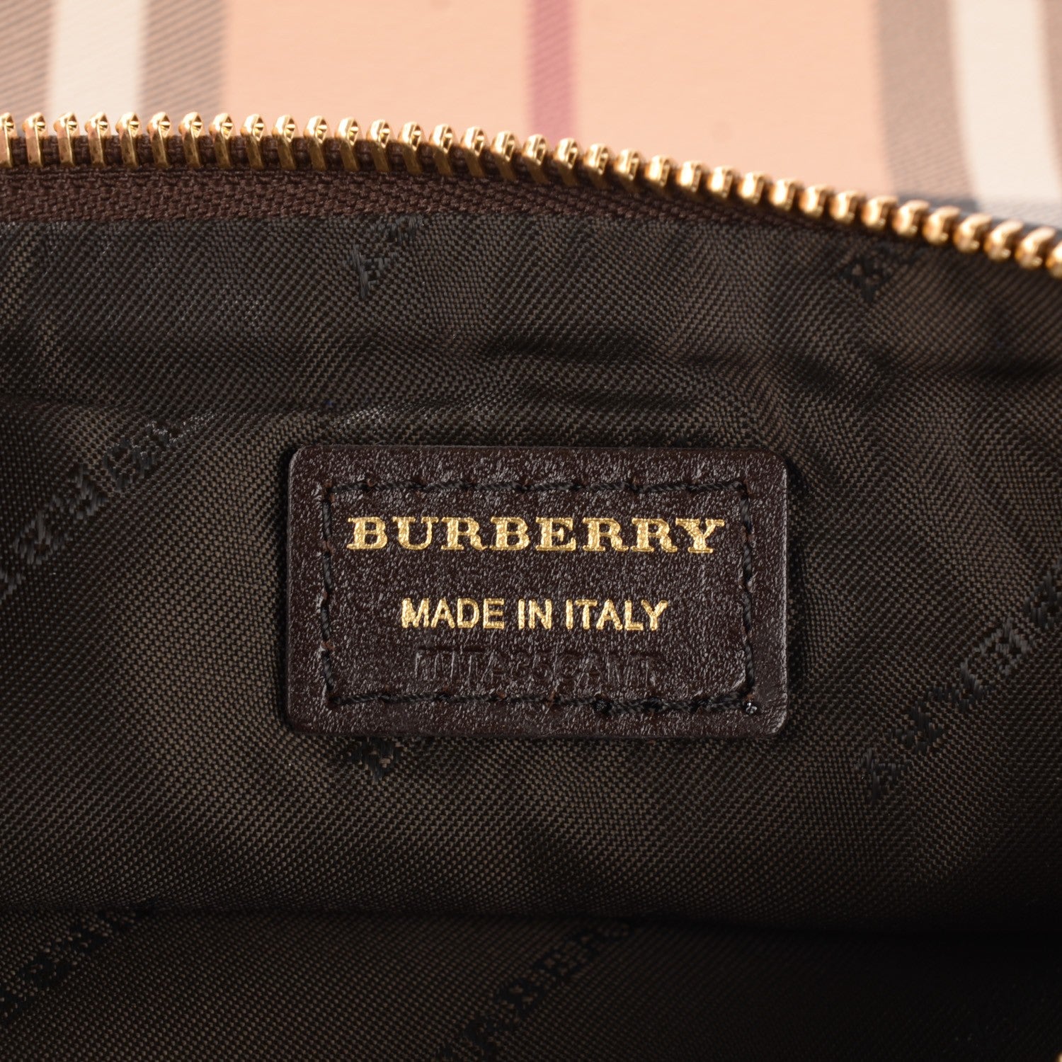 Burberry Haymarket Check Adeline Foldover Clutch Brown 5 of 9